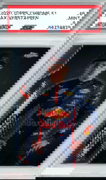 2020 TOPPS CHROME F1 MAX VERSTAPPEN #6 RED BULL ASTON MARTIN PSA 9 MINT