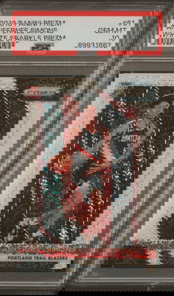 2018 Panini Prizm Anfernee Simons White Sparkle PSA 10