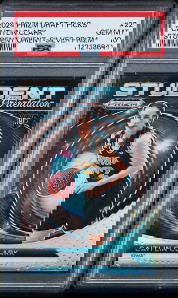 2024 PANINI DRAFT PICKS STUDENT ORIENTATION CAITLIN CLARK SILVER #22 RC PSA 10