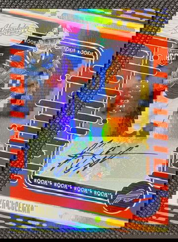 2024 Panini Absolute - #133 Keon Coleman Red Spectrum Holo RC Auto /100 Bills