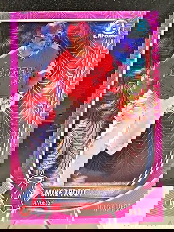 2025 Bowman Chrome  Mike Trout   Pink Mojo Refractor  /199  Angels 
