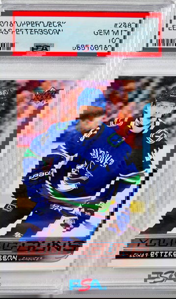 2018 Upper Deck Elias Pettersson Young Guns Rookie RC PSA 10 Gem Mint