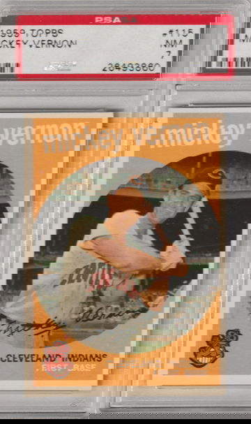 1959 Topps #115, Mickey Vernon PSA 7 (Near Mint)