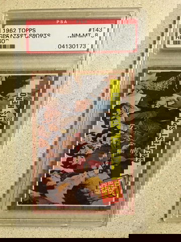 1962 Topps #143 Greatest Sports Hero PSA 8 NM-MT BABE RUTH YANKEES HOF