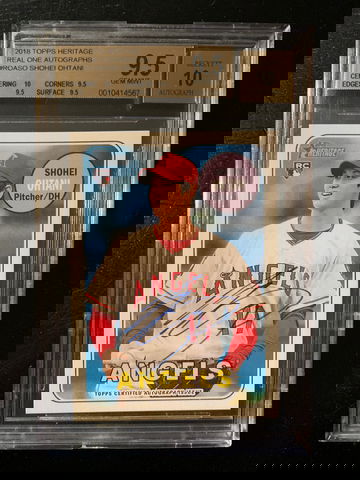 2018 Topps Heritage Shohei Ohtani Real Ones Auto BGS 9.5