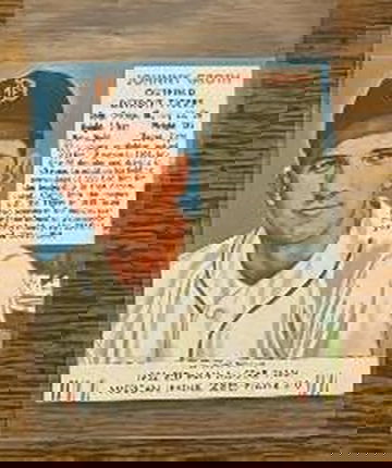 1952 Red Man Allstar Team #10 Johnny Groth with Tab Ex Mt