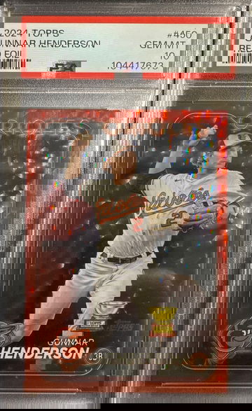 2024 TOPPS GUNNAR HENDERSON RED FOIL PSA GEM MT 10