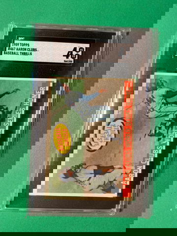 1959 Topps #467  Hank Aaron baseball thrills