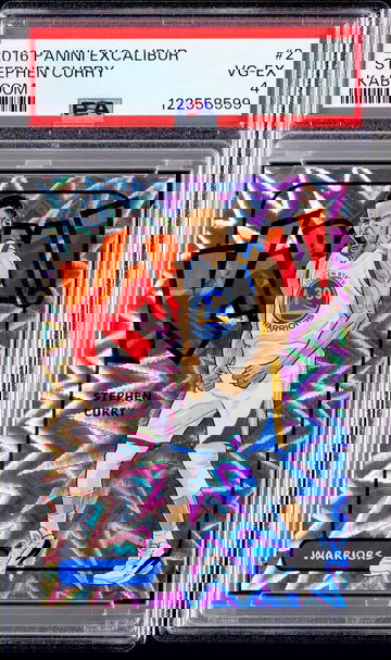 2016 Stephen Curry Panini Excalibur Kaboom Vertical Holo PSA 4 #2 KABOOM! SP RARE