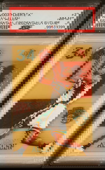 Ray Allen 2003 Fleer E-X Essential Credentials Future /101 PSA 8