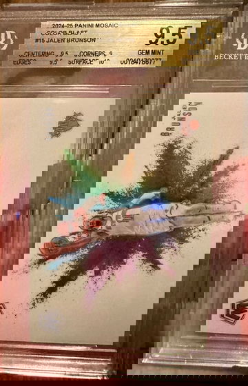 2024 Mosaic Color Blast #15 Jalen Brunson Knicks SSP CASE HIT BGS 9.5