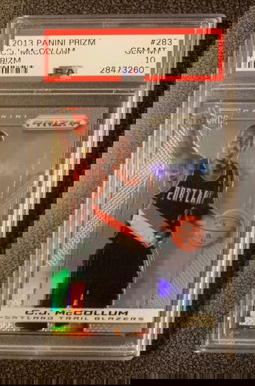 2013 Panini Prizm CJ McCollum #283 Silver Prizm rookie PSA 10 Gem Mint