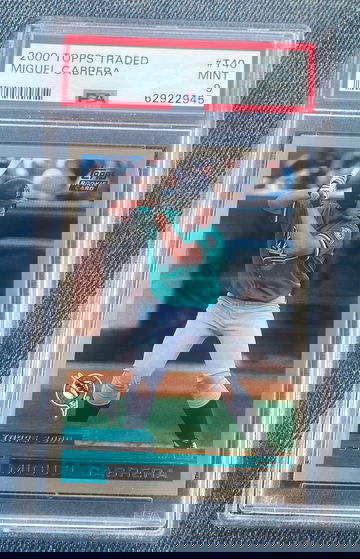 2000 Topps traded miguel cabrera PSA 9