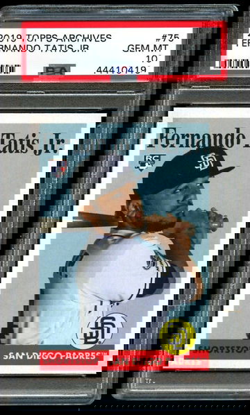 2019 Topps Archives Fernando Tatis Jr. Rookie #75 PSA 10 Gem Mint RC 