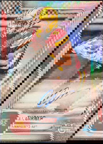 2025 Bowman Chrome University Autograph Refractor #BCA-AT A.J. Turner /299