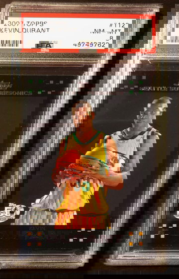 2007 Topps #112 Rookie RC Kevin Durant PSA 8 GEM MINT SUPERSONICS