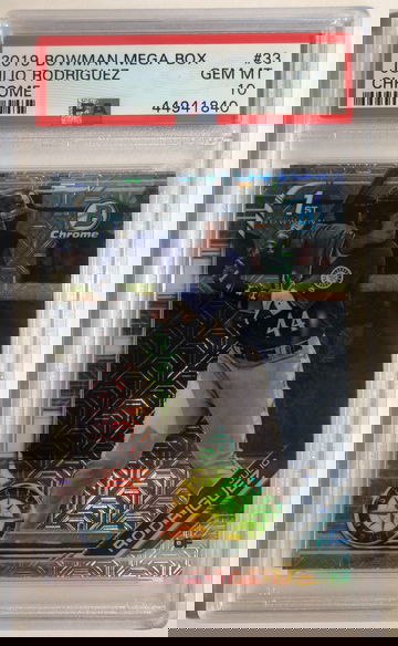 2019 Bowman Chrome Mega Box Mojo Refractor Julio Rodriguez PSA 10