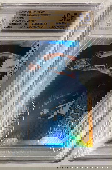 2016 Panini Prizm Carson Wentz Rookie Introductions GEM MINT BGS 9.5