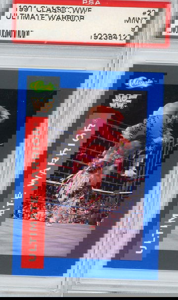 1991 Classic WWF Ultimate Warrior PSA 9 Mint