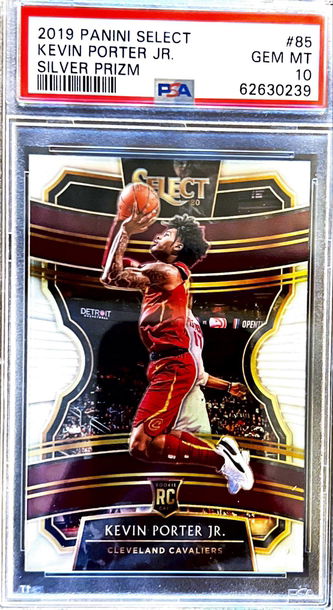 2019 Panini Select Kevin Porter Jr silver prizm PSA 10 GEM MT RC Houston rockets 