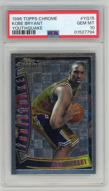 1996 Topps Chrome KOBE BRYANT Youthquake PSA 10 (POP 84) - NO GREENING