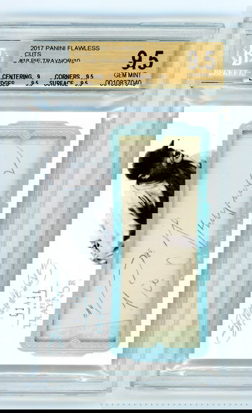 2017 PANINI FLAWLESS CUTS PIE TRAYNOR CUT AUTO 01/10 BGS 9.5