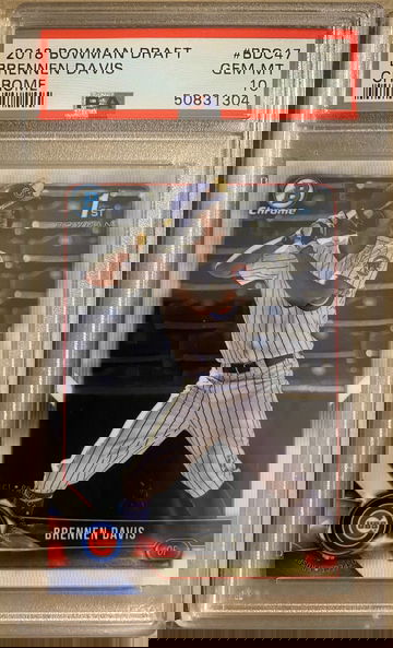 Brennen Davis 2018 Bowman Draft Chrome PSA 10 #BDC47 Cubs