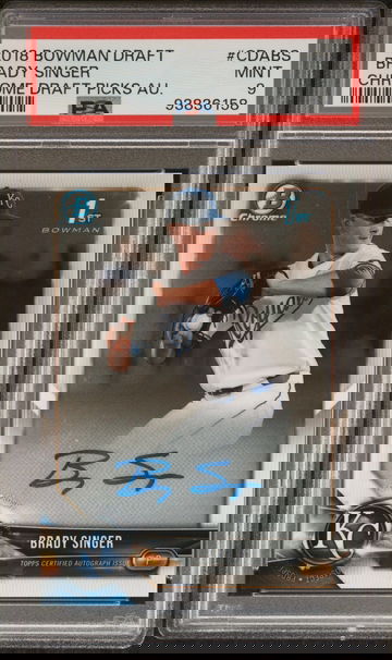 2018 Bowman Draft Chrome Draft Picks Brady Singer #CDA-BS Auto PSA 9