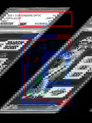 2021 Panini Contenders Optic Josh Allen Red Buffalo Bills 166/175 #4 PSA 9