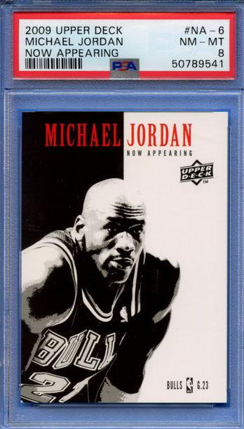 2008 Upper Deck Now Appearing Michael Jordan Bulls PSA 8 NM-MT