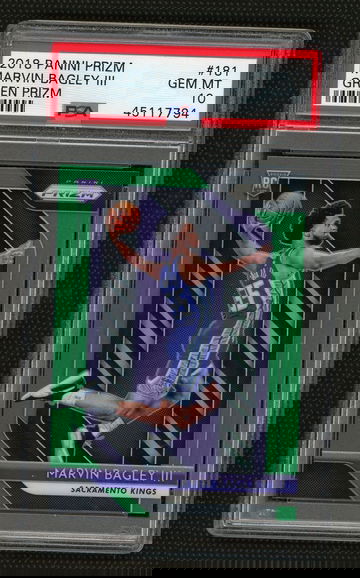 Marvin Bagley 2018 Panini Green Prizm Rookie PSA 10