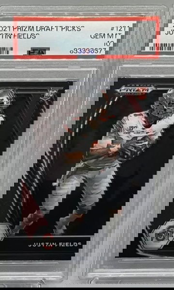 2021 Panini Prizm Draft Picks #121 Justin Fields Rookie PSA 10