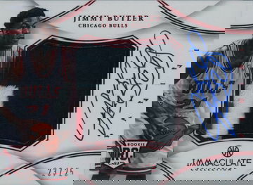 2012 Immaculate Jimmy Butler #PP-JB Premium Red #23/25 BULLS 3-COLOR RPA