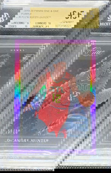 2019-20 Panini One and One De'Andre Hunter Rookie Purple #/20 BGS 9.5 Gem Mint