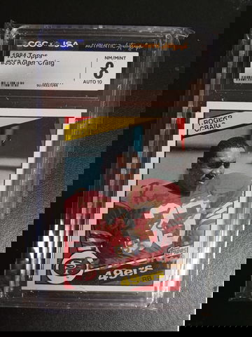 1984 Topps #353 Roger Craig RC Gold Auto CGC JSA 