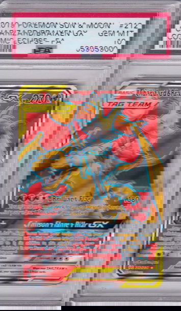 2019 Pokemon Sun and Moon Cosmic Eclipse Full Art Charizard / Braixen( PSA 10 )