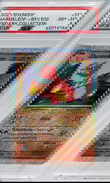 POKEMON CARD LEGENDARY COLLECTION CHARMELEON 37/110 REVERSE HOLO FOIL PSA 8