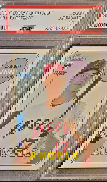 Shohei Ohtani 2018 Topps Heritage RC Rookie #600 PSA 10 Gem Mint