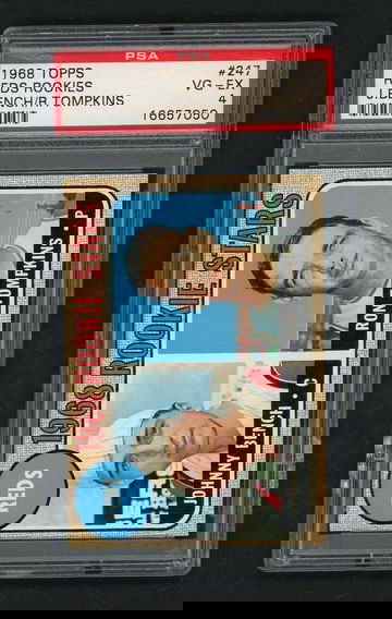1968 Topps 247 Johnny Bench/Ron Tompkins Rookie PSA 4 VG-EX Reds