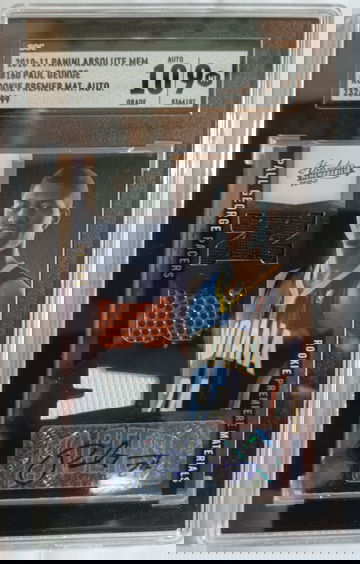 2010 Panini Absolute 160 Paul George material RC SGC 9  auto 10