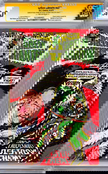 GREEN LANTERN #83 CGC-SS 3.0 SIG ORIG ARTIST/WRITER NEAL ADAMS DENNY O’NEIL 1971 [*Minor Stress Crack to CGC Slab*]