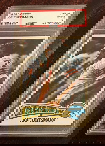 Joe Theismann 1975 Topps RC PSA 9