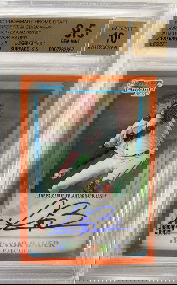 Trevor Bauer Bowman Draft Orange Auto