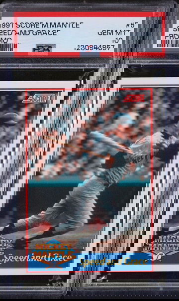 1991 Score #5 Mickey Mantle Speed and Grace /5000 PSA 10