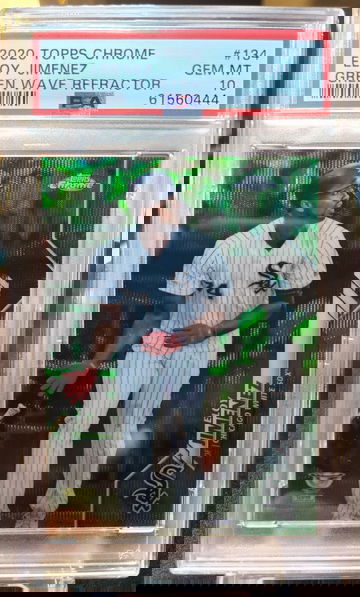 2020 Topps Chrome Eloy Jimenez #134 Green Refractor /99 Rookie Cup PSA 10