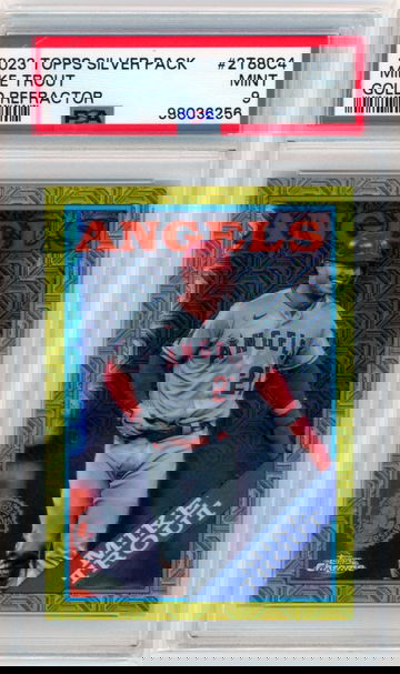 2023 Topps Silver Pack #2T88C4 Mike Trout Gold Refractor PSA 9 MINT!