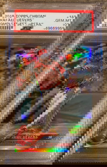 2018 Topps Chrome Rafael Devers #18 Complete Set Variation - Retail PSA 10