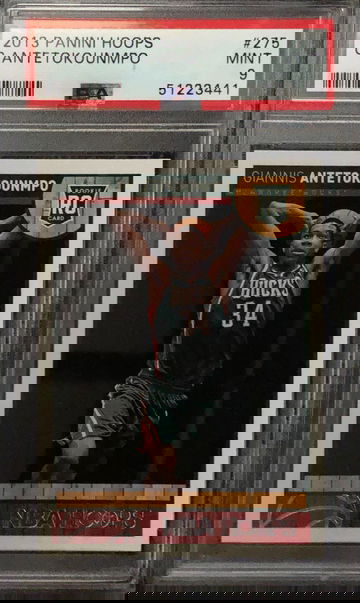 2013 Panini Hoops Giannis Antetokounmpo 275 PSA 9 Rookie RC Mint