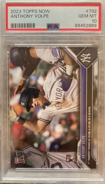 2023 Topps Now Anthony Volpe Rookie Card RC PSA 10 #792