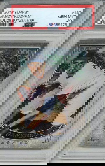 2016 TOPPS MLB DEBUT SILVER #18 SANDY KOUFAX BROOKLYN DODGERS PSA 10 LOW POP